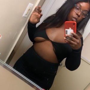 Black ribbed knot dress